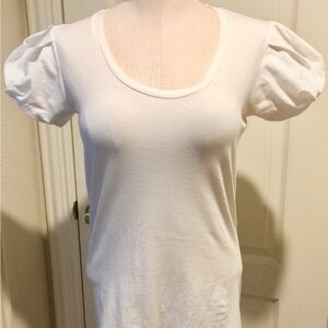 BOHO Hippie Puffy Sleeve Top Tee Kenar sz L Women's